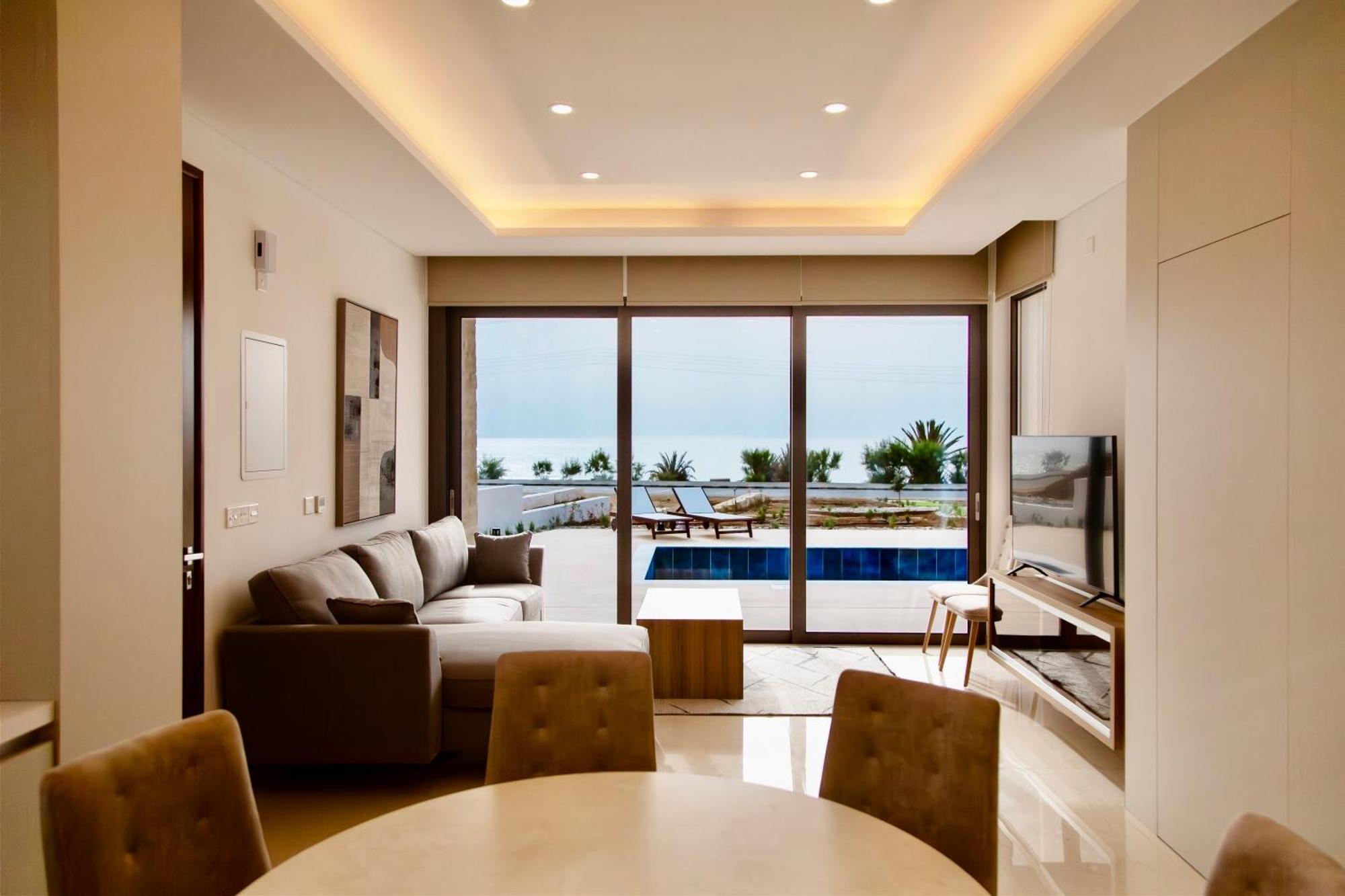 Santa Barbara Seafront Villas W Jacuzzi Pool Paphos Kültér fotó