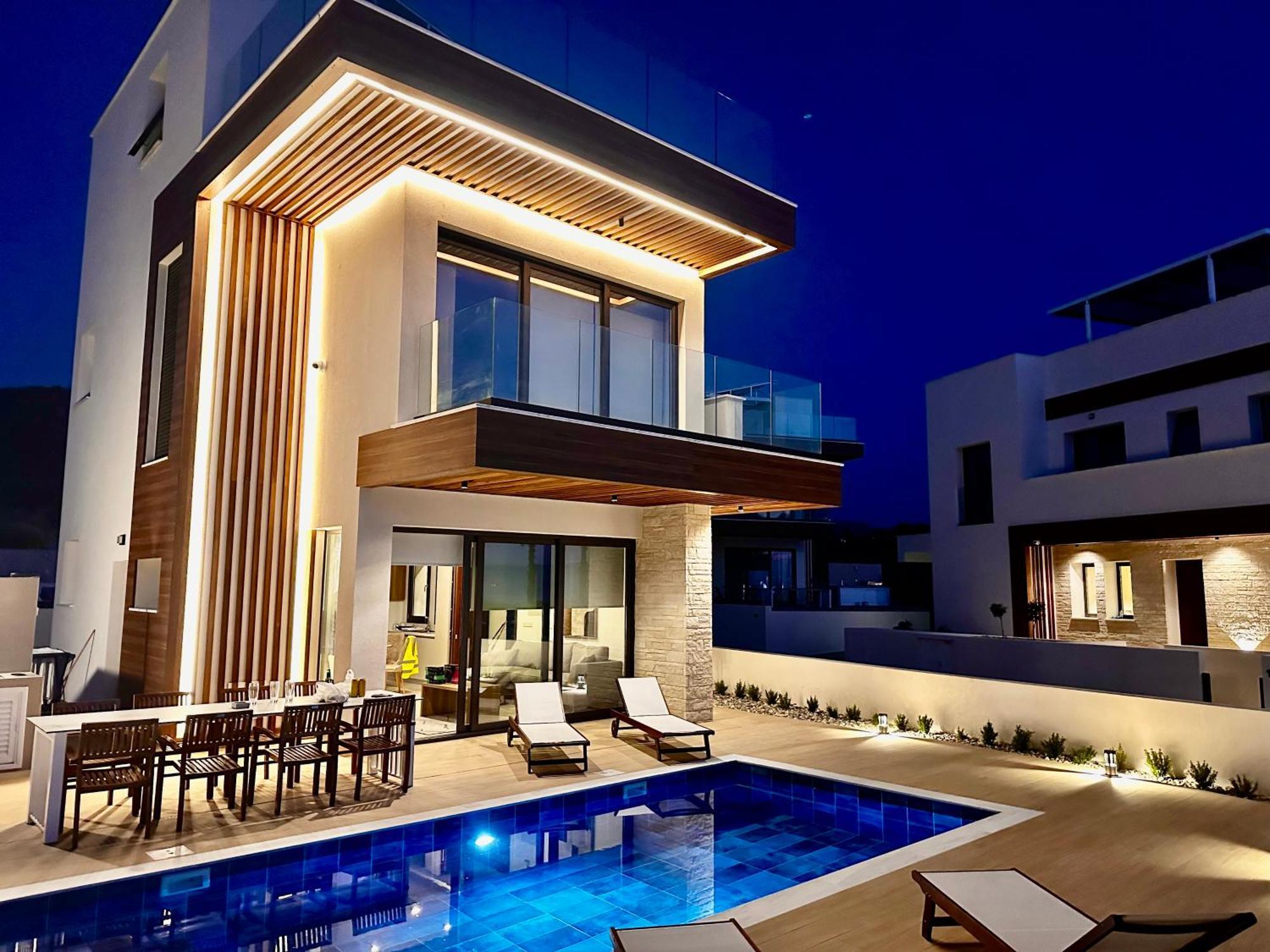 Santa Barbara Seafront Villas W Jacuzzi Pool Paphos Kültér fotó